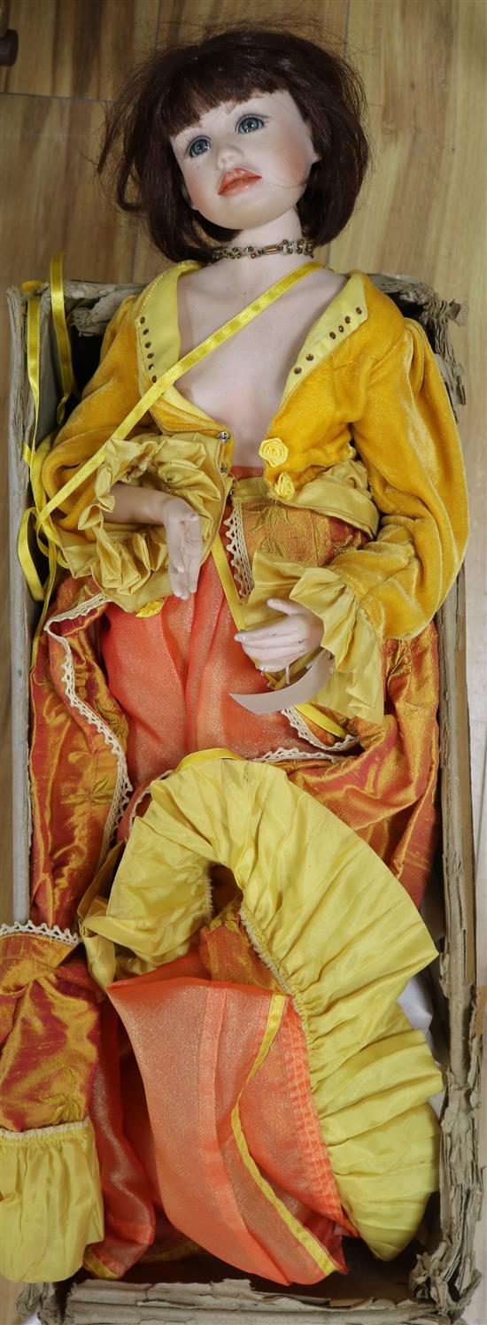 An L. E. Brigitte von Messnel Ltd edition porcelain doll in Victorian costume